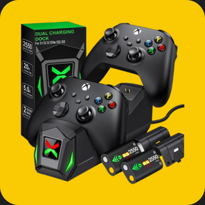 Carregador e baterias para controles xbox