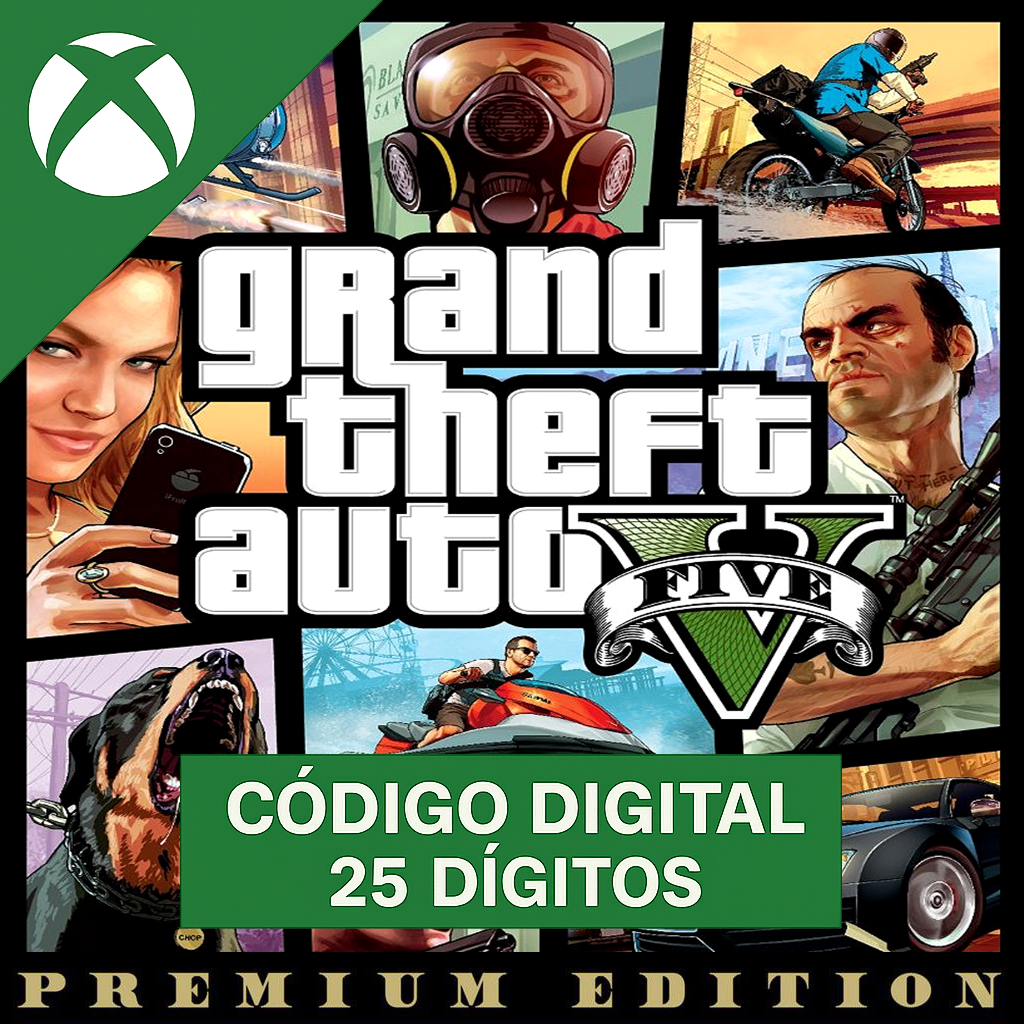 Grand Theft Auto V Premium Edition Xbox One REGIÃO - Código 25 Dígitos