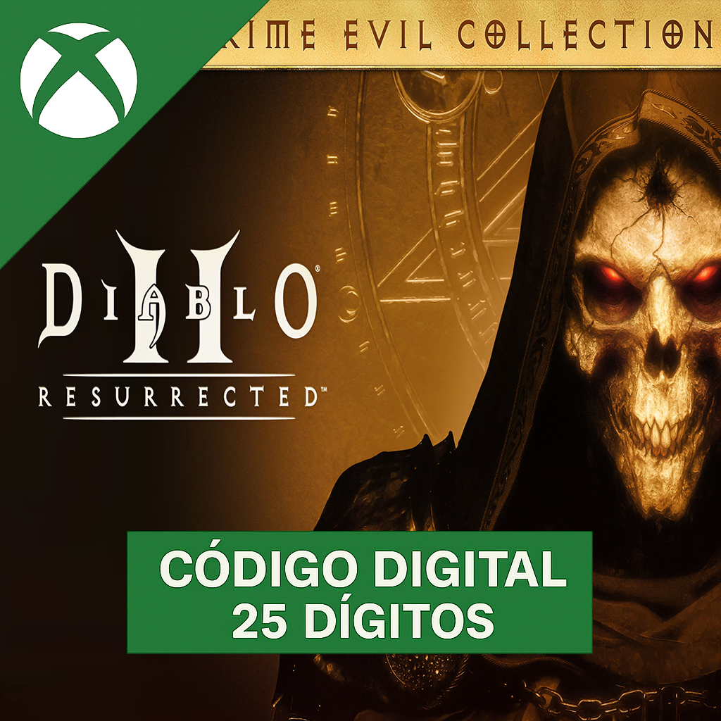 Diablo II Resurrected Prime Evil Collection Xbox REGIÃO - Código 25 Dígitos