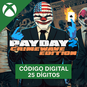 Payday 2 Crimewave Xbox REGIÃO - Código 25 Dígitos