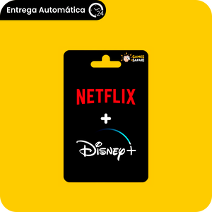 Combo: Assinatura Netflix + Disney Plus - 1 Mês Conta