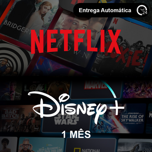 Combo: Assinatura Netflix + Disney Plus - 1 Mês Conta