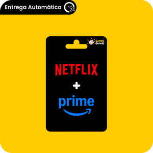 Combo: Assinatura Netflix + Amazon Prime - 1 Mês Conta