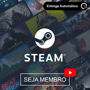 Assinatura Membro YouTube – Ganhe 1 Jogo Steam por Mês